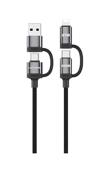 Lenyes Lc557 4in1 Usb-a-type-c+type-c To Lightning E-mark Smart Çipli Şarj Kablosu 240w 1m Siyah Lenyes Lc557 4in1 Usb-a-type-c+type-c To Lightning E-mark Smart Çipli Şarj Kablosu 240w 1m Siyah