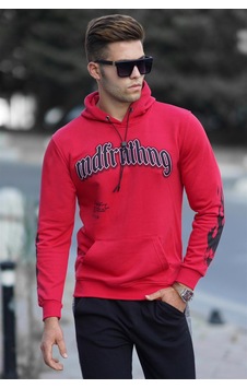 Madmext Madmext Kırmızı Baskılı Erkek Sweatshirt 5312-kırmızı Kırmızı