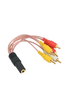 3.5mm Dişi Aux To 6 X Erkek Rca - 5 + 1 Ses Sistemi Kablosu - 3.5 Mm Stereo Dişi 6 Tos Erkek 5+1 Kab