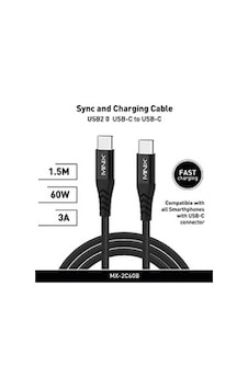 Minix Mx-2c60w Usb-c To Usb-c 150cm Siyah Kablo Minix Mx-2c60w Usb-c To Usb-c 150cm Siyah Kablo