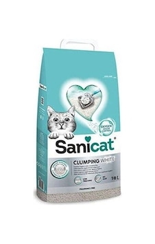 Sanicat Clumping White Cotton Fresh Oksijen Kontrol Emici Bentonit Kedi Kumu 10 L