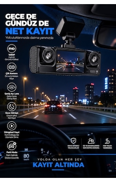 Tek Full Hd 1080p Döngüsel Kayıtlı Araç Kamerası Najmaddin Tek Full Hd 1080p Döngüsel Kayıtlı Araç Kamerası Najmaddin