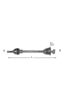 R19 Europa Ön Aks Sol Komple 7701349880-7701331484 -