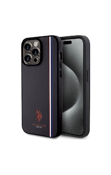 Apple iPhone Uyumlu 15 Pro Max Kılıf U.s. Polo Assn. Lisanslı Üç Renk Şerit Tasarımlı Baskı Logolu Siyah Apple iPhone Uyumlu 15 Pro Max Kılıf U.s. Polo Assn. Lisanslı Üç Renk Şerit Tasarımlı Baskı Logolu Siyah