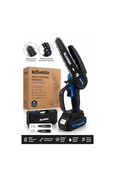 Börher BA011435 21V 1.5AH 2 Akülü 10 ve 15 CM Pala Zincirli Zincirli Dal Budama Testeresi Börher BA011435 21V 1.5AH 2 Akülü 10 ve 15 CM Pala Zincirli Zincirli Dal Budama Testeresi