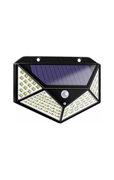 Solar Hareket Sensörlü Duvar Lambası 100 Led - Pg1706 Siyah