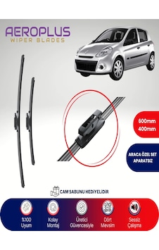 Aeroplus Renault Clio 3 Muz Silecek Takımı 2006-2011 Aeroplus Renault Clio 3 Muz Silecek Takımı 2006-2011