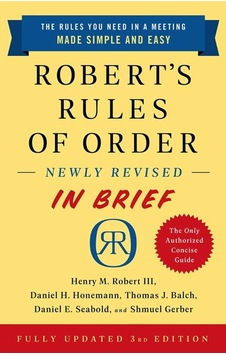 Robert's Rules Of Order Newly Revised İn Brief Robert's Rules Of Order Newly Revised İn Brief
