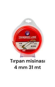 Tırpan Makinası Aksamı Tırpan Misinası 4 Mm 31 Mt 6 Köşe 3mm