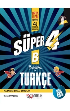 Nitelik Yayınları 4. Sınıf Türkçe Süper B Başarı Soru Kitabı Nitelik Yayınları 4. Sınıf Türkçe Süper B Başarı Soru Kitabı