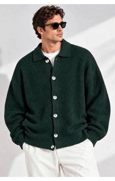 Genıus Store Erkek Hırka Oversize Kalıp Düğmeli Polo Yaka Triko Kazak Çekme/uzama Yapmaz Erkek-hırka Nefti Genıus Store Erkek Hırka Oversize Kalıp Düğmeli Polo Yaka Triko Kazak Çekme/uzama Yapmaz Erkek-hırka Nefti