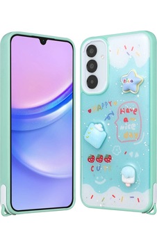 Galaxy A05s Kılıf Parlayan Simli Kabartma Figürlü Zore Cevze Kapak Yeşil Galaxy A05s Kılıf Parlayan Simli Kabartma Figürlü Zore Cevze Kapak Yeşil