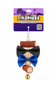 Birdmozz Premium Mısır Koçanlı Fiyonklu Kuş Oyuncağı