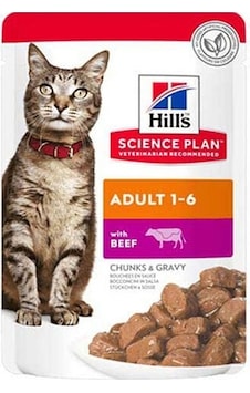 Hill's Chunks In Gravy Biftekli Pouch Yetişkin Kedi Maması 85 G