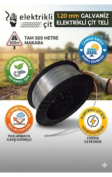 500 Mt Galvaniz Elektrikli Çit Teli 1.20 Mm Tek Makara Domuz Ve Ayı Teli 500 Mt Galvaniz Elektrikli Çit Teli 1.20 Mm Tek Makara Domuz Ve Ayı Teli