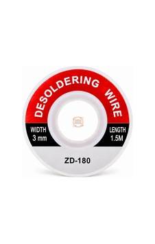 Lehim Temizleme Teli 3mm Zd-180 1.5 Metre Lehim Sökme Wick Teli