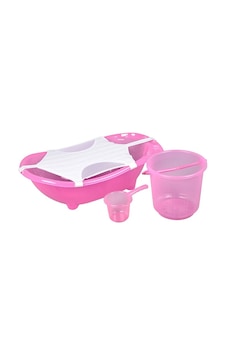 Flipper Bebek Banyo Küvet Seti - Bebek Banyo Küveti -Şeffaf Pembe Flipper Bebek Banyo Küvet Seti - Bebek Banyo Küveti -Şeffaf Pembe