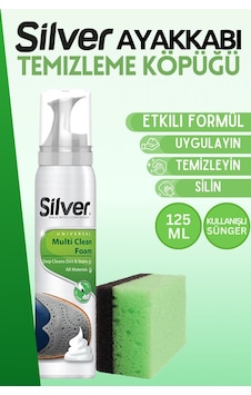 Silver Spor Ayakkabı Deri Ve Kumaş Temizleme Köpüğü 125 Ml Çok Renkli Silver Spor Ayakkabı Deri Ve Kumaş Temizleme Köpüğü 125 Ml Çok Renkli