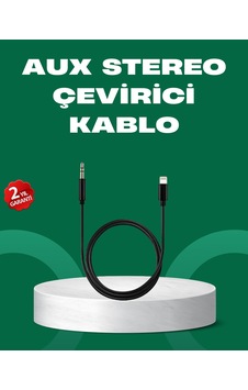 Lightning To 3.5mm Aux Ses Dönüştürücü Kablo 1 Metre Stereo Uyumlu - Lightning To 3.5mm Aux Ses Dönüştürücü Kablo 1 Metre Stereo Uyumlu -