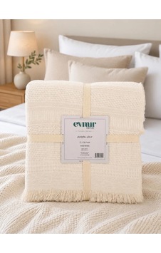 Evnur Home Jakarlı Joly Yatak Örtüsü Pike 240x260 Krem Evnur Home Jakarlı Joly Yatak Örtüsü Pike 240x260 Krem