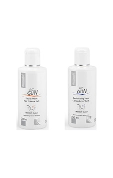 Dermoskin Acnegun Yüz Yıkama Jeli 200 ML + Dermoskin Acnegun Canlandırıcı Tonik 200 ML Dermoskin Acnegun Yüz Yıkama Jeli 200 ML + Dermoskin Acnegun Canlandırıcı Tonik 200 ML