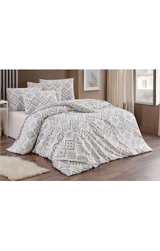Çift Kişilik Nevresim Takımı 200x220cm 4 Yastık Kılıfı Lastikli Çarşaflı 180x200+25 Gri - Sarı Çift Kişilik Nevresim Takımı 200x220cm 4 Yastık Kılıfı Lastikli Çarşaflı 180x200+25 Gri - Sarı