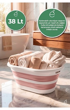 Katlanabilir Çamaşır Leğeni 38 Lt Akordiyon Sepet Yer Kaplamaz Katlanır Banyo Organizer Gri Katlanabilir Çamaşır Leğeni 38 Lt Akordiyon Sepet Yer Kaplamaz Katlanır Banyo Organizer Gri