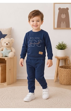 Mnk Baby & Kids Erkek Çocuk Belıeve Baskılı 2li Eşofman Takımı M00853 Lacivert Mnk Baby & Kids Erkek Çocuk Belıeve Baskılı 2li Eşofman Takımı M00853 Lacivert