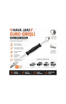 Euro Girişli Hava Jakı Metal Gövdeli Hava Dolum Ve Lastik Şişirme Aparatı
