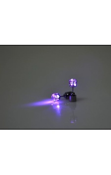 Led Işıklı Kristal Küpe Mor Led Işıklı Kristal Küpe Mor