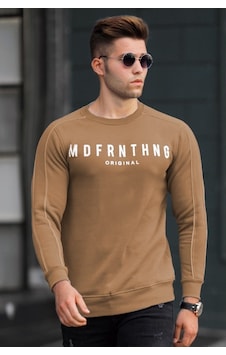 Madmext Kahverengi Bisiklet Yaka Sweatshirt 5319 Kahverengi Madmext Kahverengi Bisiklet Yaka Sweatshirt 5319 Kahverengi