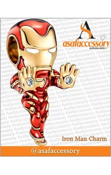 İron Man Charm / Gümüş Kaplamadır Kırmızı