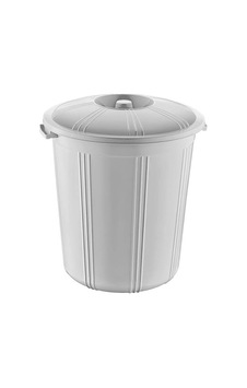 90 Litre Kapaklı Çöp Kovası (Gri)