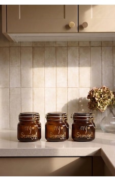 3'lü 750 Ml Amber Cam Kavanoz Kilitli Kapaklı Contalı Saklama Kavanozu Seti Paslanmaz Çelik Mandallı Kapak Kalın Cam Hava Geçirmez Erzak Kahve Baharat Kuruyemiş Saklama Kabı Kahverengi Kahverengi
