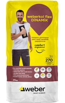 Weber Kol Flex Dinamik Gri 25 Kg Seramik Yapıştırıcı C2 Te Weber Kol Flex Dinamik Gri 25 Kg Seramik Yapıştırıcı C2 Te