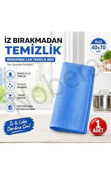 Nobera Mikrofiber Oto Cam Bezi 1 Adet 40x70 İz Bırakmayan Cam & Yüzey Temizlik Bezi Mavi Nobera Mikrofiber Oto Cam Bezi 1 Adet 40x70 İz Bırakmayan Cam & Yüzey Temizlik Bezi Mavi