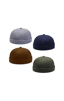 Aida Jewelss 4 Lü Set %100 Pamuk Cap Ayarlanabilir Docker Şapka Yazlık Takke Şapka Retro Şapka Takke Şapka Siyah-Füme Aida Jewelss 4 Lü Set %100 Pamuk Cap Ayarlanabilir Docker Şapka Yazlık Takke Şapka Retro Şapka Takke Şapka Siyah-Füme