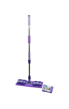Mandallı Yüzey Temizlik Palet Mop M.fiber Paspas - Yedekli Duvar Silme Mop Metal Uzayan Sap 70-107cm