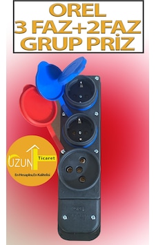 Sanayi Tip Trifaze Ve Monofaze Grup Priz 3 Faz Ve 2 Faz Girişli Kapaklı Kauçuk Sanayi Tip Trifaze Ve Monofaze Grup Priz 3 Faz Ve 2 Faz Girişli Kapaklı Kauçuk