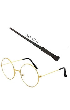 Lunaev Harry Potter Asası 30 Cm Ve Harry Potter Gözlüğü Seti Parti Kostümü Lunaev Harry Potter Asası 30 Cm Ve Harry Potter Gözlüğü Seti Parti Kostümü
