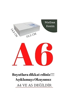 Mks 250 Adet A6 Kağıt Fotokopi Kağıdı Kargo Etiketi E-ticaret Bar