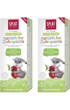 Splat Kids Çilek - Kiraz Aromalı 2 - 6 Yaş Doğal Diş Macunu 2 x 50 ML Splat Kids Çilek - Kiraz Aromalı 2 - 6 Yaş Doğal Diş Macunu 2 x 50 ML