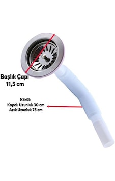 Lavabo Sifonu11,5 Cm Çap 80 Cm Açılır