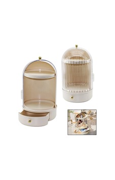 Vitrin 360 Ç:21 -y:38cmkozmetik Organizer Şeffaf Kapak- Döner Rafçekmece+2 Kat Bx40 100 Vitrin 360 Ç:21 -y:38cmkozmetik Organizer Şeffaf Kapak- Döner Rafçekmece+2 Kat Bx40 100