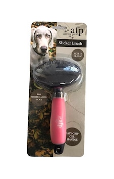 Afp 5813 Slicker Brush Ölü Tüy ve Kir için Köpek Fırçası Pembe