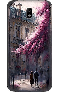 Samsung Galaxy J5 Pro Uyumlu Çiçekli Sokak Desenli Silikon Kılıf Samsung Galaxy J5 Pro Uyumlu Çiçekli Sokak Desenli Silikon Kılıf