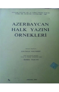Azerbaycan Halk Yazını Örnekleri Ehliman Ahundov