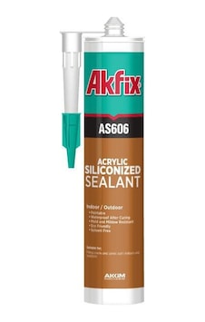 Akfix As606 Silikonize Mastik - Gri - 500 Gr Akfix As606 Silikonize Mastik - Gri - 500 Gr