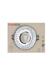 Ct-6569 Menekşe Cam Spot Ampülsüz 5 Adet Beyaz Ct-6569 Menekşe Cam Spot Ampülsüz 5 Adet Beyaz