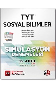 TYT Simülasyon Sosyal Bilimler Denemeleri -  3D Yayınları